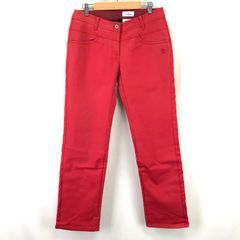 美品★Munsing wear/マンシングウェア★ゴルフパンツ【size:11/レディースL/股下79cm/赤/red】ゴルフウェア/ズボン/ボトムス/Pants/Trouser◆BJ069-e