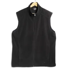 10's REI フルジップ フリース ベスト 濃灰系 (L) ダークグレー ロゴ刺繍入り 2010年製 旧タグ アウトドア　アメリカ古着 USED  ビンテージ ヴィンテージ