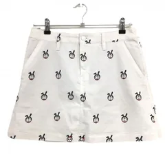 ジャックバニー×ドラえもん スカート 白 うさ耳ドラえもん総柄 内側インナーパンツ ストレッチ  レディース 2(L) ゴルフウェア Jack Bunny