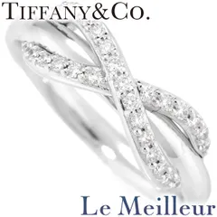 ティファニー TIFFANY&Co. インフィニティ リング 指輪 ダイヤモンド K18WG 7号 中古 プレラブド 返品OK