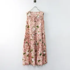 【値下げ】極美品 ピンクハウス PINK HOUSE La Reine a la rose ノースリーブワンピース/ピンク ドレス ピコフリル 薔薇 綿ローン【2400014423143】のサムネイル