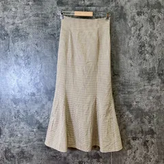 ☆アースミュージックアンドエコロジー☆チェック柄ロングスカート♪茶色(S)