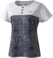 【新品】【Mサイズのみ】prince(プリンス) 遮熱 吸汗速乾 半袖 テニス ウェア レディース・ウィメンズ ゲームシャツ ホワイト WS3051-146-M