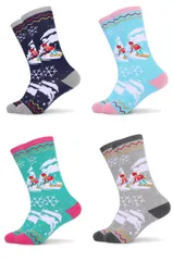 スキーソックス キッズ スノーボードソックス 子供用 ジュニア スポーツソックス スポーツ靴下 パイル編み 防寒 通気