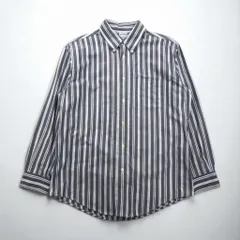 Brooks Brothers REGENT ボタンダウンシャツ L グレー ストライプ ノンアイロン コットン