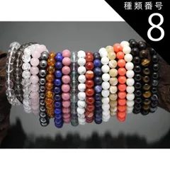種類8：石の種類/ロードナイト8mm 送料込！全20種類お試し8mmブレスレット/天然石