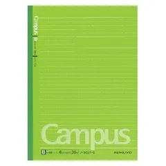 （まとめ買い）コクヨ キャンパスノートカラー表紙 ドット入り セミB5 罫幅6mm 35行 30枚 緑 ノ-3CBT-G 【10冊セット】