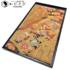 名古屋帯 岡山林原美術館所蔵品 横段織模様 金銀糸 黒色 O-4954 - メルカリ 