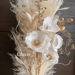 169【ご依頼品】パンパスグラス　ドライフラワーブーケ　ホワイト&ゴールド