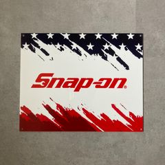 Snap-on スナップオン プラスチックティンサイン BLUE AND RED BWL9140SBR