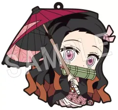 【中古】雑貨 竈門禰豆子 「鬼滅の刃 ぺたん娘トレーディングラバーストラップ -和傘-」