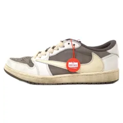NIKE (ナイキ) ×TRAVIS SCOTT AIR JORDAN 1 LOW OG REVERSE MOCHA DM7866-162 トラヴィススコット エアジョーダン1 ロー リバースモカ ローカットスニーカー US8.5/26.5cm ベージュのサムネイル