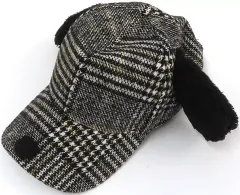 【中古】衣類 スヌーピー(チェック柄) 耳付きキャップ 「PEANUTS(SNOOPY)」 ユニバーサル・スタジオ・ジャパン限定