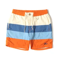 美品 TMT パンツ サイズ:L ナイロンタスラン ボーダー ボード ショーツ ONIBEGIE DYED NYLON-TASLAN BOARD SHORTS オレンジ ボトムス ズボン ショートパンツ【メンズ】