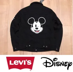 リーバイス × ミッキーマウス 90周年記念 シェルパトラッカージャケット M L ブラック  DISNEY ボア Gジャン
