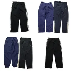 古着卸 まとめ売り アディダス adidas ウインドブレーカー パンツ 6枚セット (メンズ L ) サイドジップ ライン 切替え 中古 古着 NC0903