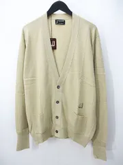 ダンヒル dunhill 長袖 ニット カーディガン 40 ベージュ Vネック 刺繍 リブ ボタン カシミヤ タグ付のサムネイル