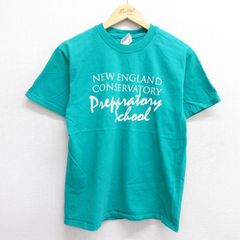 M/古着 ヘインズ 半袖 ビンテージ Tシャツ メンズ 90s ニューイングランド コットン クルーネック 青緑 25jun06 中古