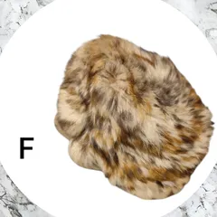 レオパード柄★リアルファー帽子★ラビット