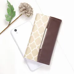 【mor.J】全機種対応 色変更可 オーダーメイド 手帳型スマホケース モロッカン ベージュ 受注生産 14日以内に発送