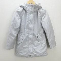 D■ユニクロ/UNIQLO 411335 ノンキルトダウンショートコート【S】薄い灰/LADIES/ｋ108【中古】