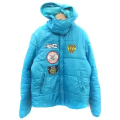 ザ・ダファー・オブ・セントジョージ The DUFFER of ST.GEORGE 中綿ジャケット ミドル丈 フード付き ワッペン L ライトブルー 水色 /YM3のサムネイル