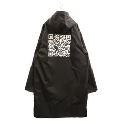 VETEMENTS (ヴェトモン) 19SS QRコードプリントナイロンレインコート ブラック USS195057のサムネイル