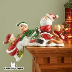 昭和レトロサンタクロースオブジェ サンタクロース オブジェ レザーサンタM 置物 陶器製品