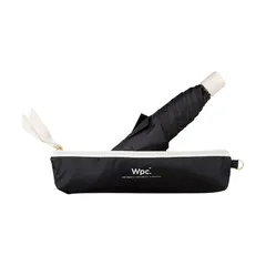 Wpc. 日傘 オールウェザーパラソル ブラック 《遮光率100%・UVカット率100％・UPF50＋・晴雨兼用》 親骨50cm レディース スリム コンパクト シンプル 無地 パステル 女性 メンズ 通勤 通学 RAH-2305-FP 1