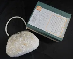 [IM] 和光　ビーズ　バッグ　白 　昭和レトロ