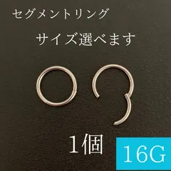 セグメントリング　16G　1個　シルバー　ボディーピアス　軟骨ピアス　ボディピアス　セグメントピアス