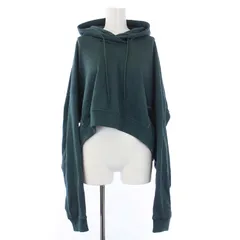 ワイスリー Y-3 アディダス ヨウジヤマモト パーカー スウェット プルオーバー 長袖 クロップド丈 刺繍 バラ L 緑 グリーン DY7226 /KHのサムネイル