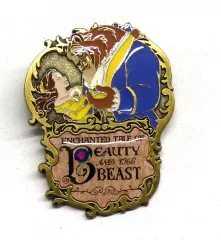 【中古】バッジ・ビンズ ベル＆野獣 ピンバッジ 「ディズニー 美女と野獣」 東京ディズニーランド限定