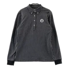 サイズ：0 JACK BUNNY ジャックバニー  長袖 ポロシャツ ストライプ柄 ブラック系 [240101272476]# ゴルフウェア レディース ストスト