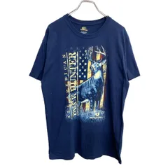 MOSSY OAK 半袖 プリント Tシャツ Lサイズ モッシーオーク アニマルプリント ネイビー コットン 古着卸 アメリカ仕入 t2408-3045