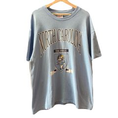 【海外規格XL】古着 Hanes Tシャツ University of North Carolina Tar Heels カレッジ系 90s USA製 シングルステッチ