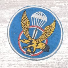 HA11 ベトナム 戦争 ワッペン 鷲 鷹 鳥 ホーク イーグル 動物 パラシュート 剣 米軍 サバゲー ミリタリー 軍物 古着 青