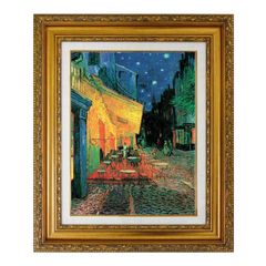 世界の名画】 絵画 F6号 ゴッホ 『夜のカフェテラス』 複製画