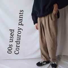 【00s】croft＆barrow コーデュロイ ツータック 太畝 アメリカ古着