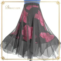 社交ダンス 衣装 スタンダード スカート レッスンウェア レディース オールシーズン ICHIOKU イチオク ブラック系 ピンク系 花柄 キラキラ ホログラム 透け感 フェミニン 上品 軽やか エレガント おしゃれ 普段使い おすすめ 伸縮性 活動的