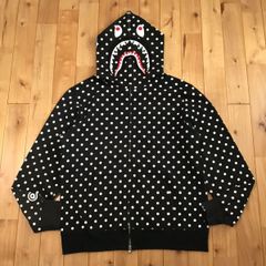 ★XL★ ドット シャーク パーカー ブラック Dot shark full zip hoodie a bathing ape BAPE エイプ ベイプ アベイシングエイプ