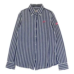 サイズ：1 MASTER BUNNY EDITION マスターバニーエディション  長袖シャツ ストライプ柄 ネイビー系 [240001219495] ゴルフウェア レディース ストスト