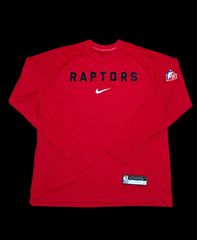 トロントラプターズNIKE NBA75周年ワームアッププラクティスロングシャツ選手支給品サイズM