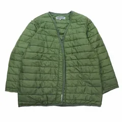 14AW グッドデザインショップ コムデギャルソン GOOD DESIGN SHOP COMME des GARCONS CDG ロゴ バックプリント キルティング ジャケット 中綿 インサイドアウト ノーカラー ボタンレス ライナー パディングのサムネイル