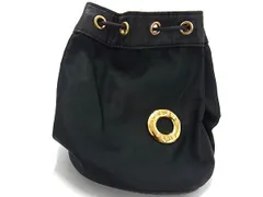 【希少】 CELINE セリーヌ　ショルダーバッグ　巾着 サークル金具 ブラック 希少】 CELINE セリーヌ ショルダーバッグ 巾着 サークル金具