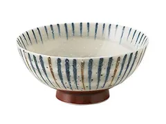 【在庫処分】青 和食器 丸型ご飯茶碗11cm di-021-02 刷毛巻十草 お茶碗 テーブルウェアイースト