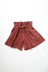 mimi poupons/ストライプベロアキュロット パンツ ズボン　新品子供服90 キッズ 女の子のサムネイル