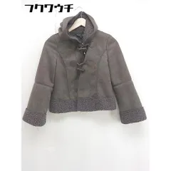 ■ INDIVI インディヴィ フェイクスウェード 裏地ボア ジャケット サイズ05 ブラウン レディース  【1109010003298】