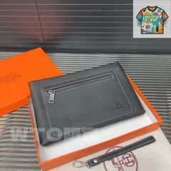 [本日特価] エルメス メンズ レザー ハンドバッグ & カードケース マルチファンクション ギフトボックス付き [本日特価|新品未使用品]