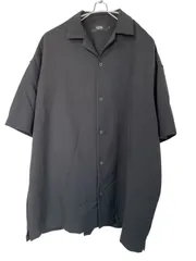 z1307【美品】AZUL BY MOUSSY アズールバイマウジー 半袖シャツ 開襟シャツ ダークグレー サイズL